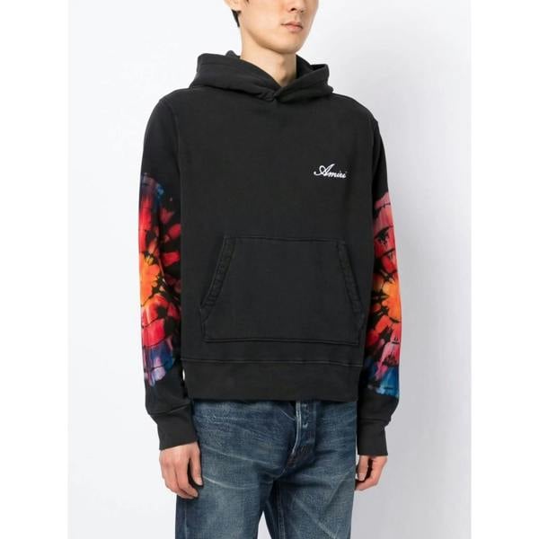 Amiri Spot Tie Dye Hoodie   in  Black