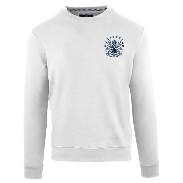 Aquascutum Aldis Chest Logo Sweatshirt - White