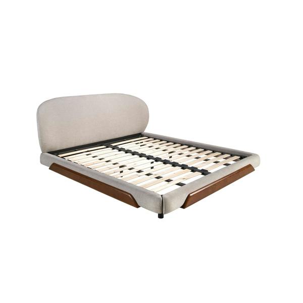 Angel Cerdá Light grey fabric bed 7222