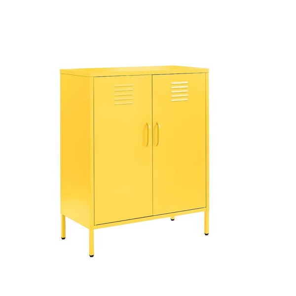 MMT Furniture Designs Blue Metal 2 Door Sideboard, Drink Cabinets, Industrial Storage Cabinet