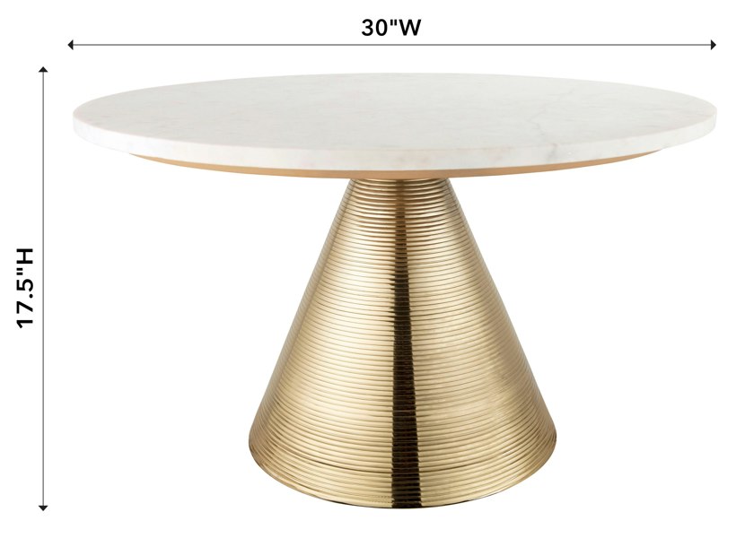 Furniture Edit Tempo Marble Coffee Table - UK