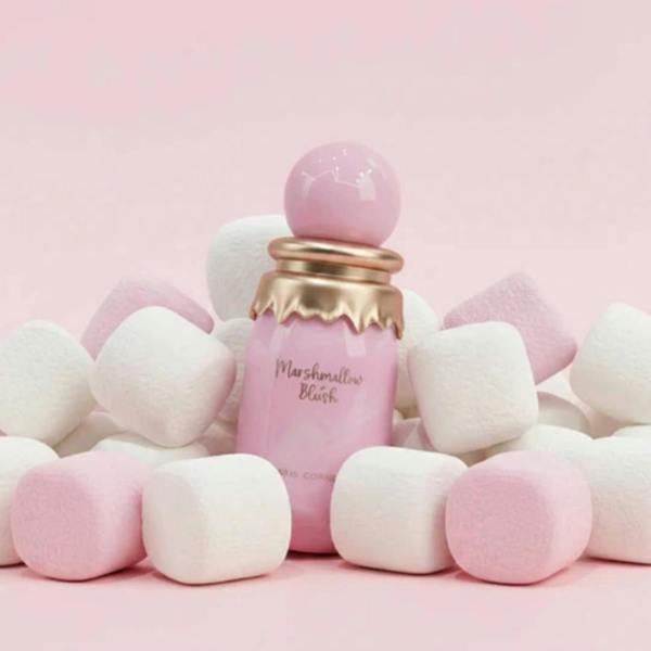 Paris Corner Marshmallow Blush Eau de Parfum 100ml bottle with marshmallows