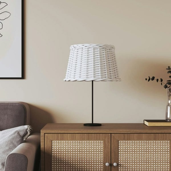 Berkfield Lamp Shade White �_�”�_45x28 cm Wicker