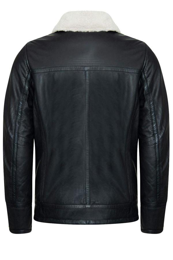 Infinity Leather Men's Leather Quilted Biker Puffer Jacket - Brasília