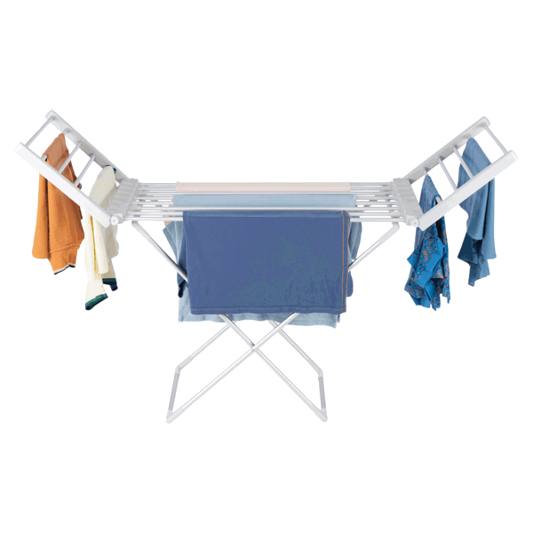 Homefront Electric Heated Clothes Horse Rail Airer Dryer 220W - Indoor Portable Free Standing - Energy Efficient, Low Energy
