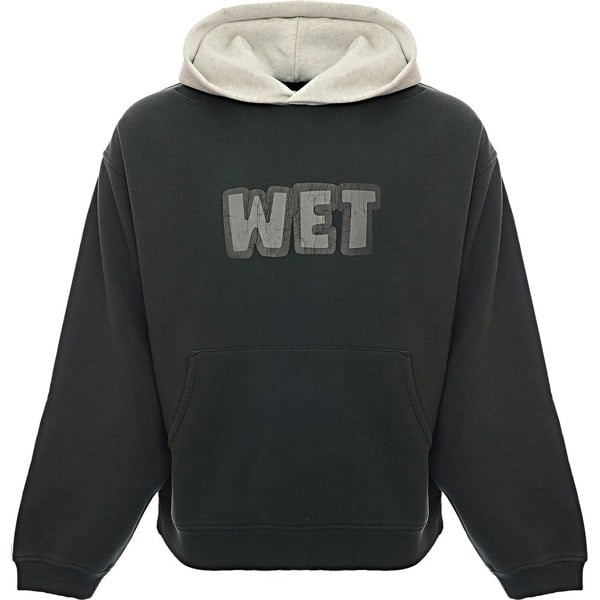 Erl Mens Wet Bicolor Hoody in Black