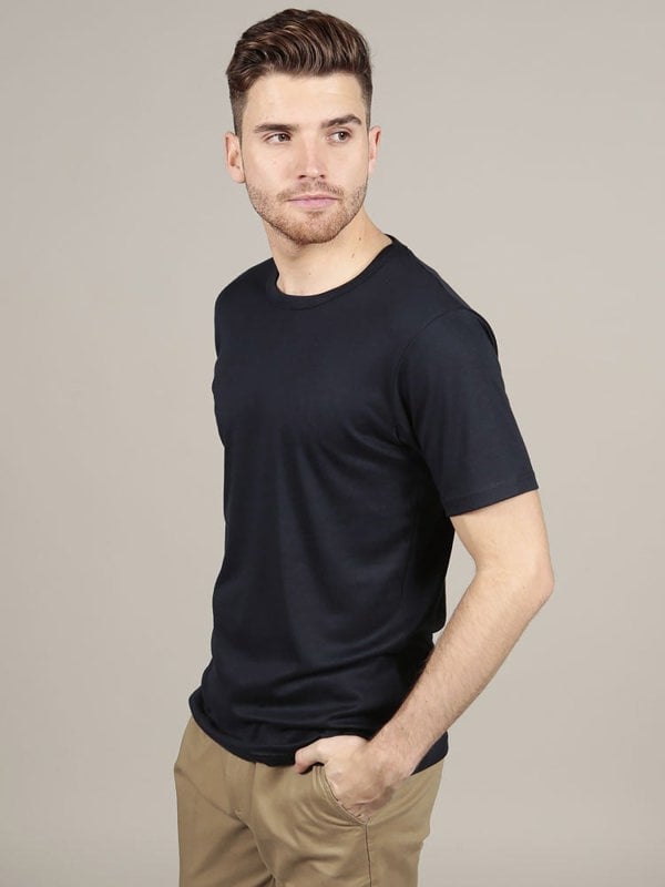 Short Sleeve Crew Neck - Navy