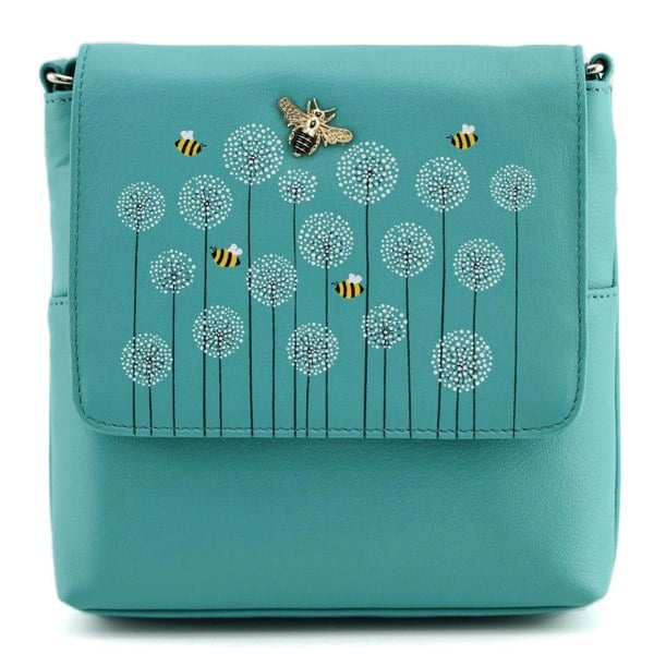 Mala Leather Moonflower Bee Small Crossbody Soft Leather Bag