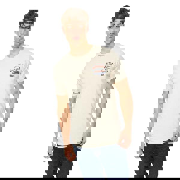 Crosshatch Mens Motocross T-Shirt - Off White - 