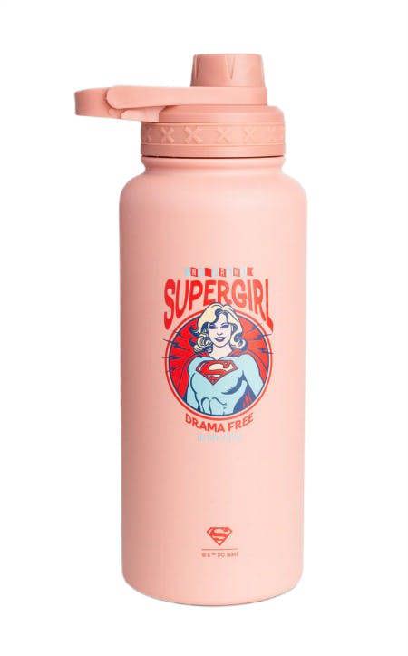 SmartShake Bohtal Insulated Sports Bottle - DC Comics, Supergirl Drama Free - 960 ml.