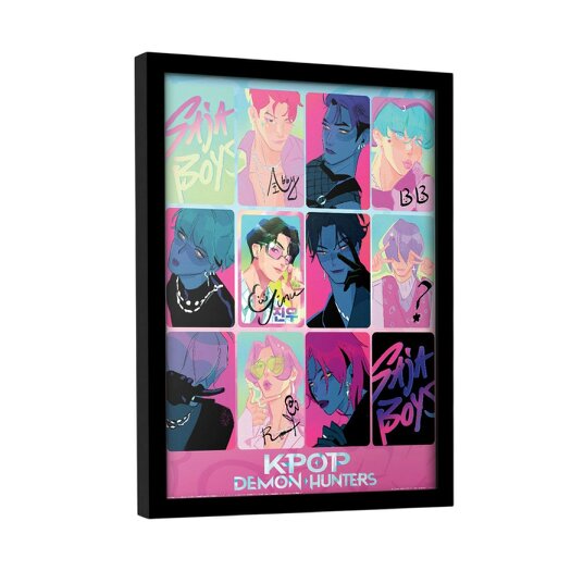 K-Pop Demon Hunters Light And Dark Framed Poster - Multicoloured