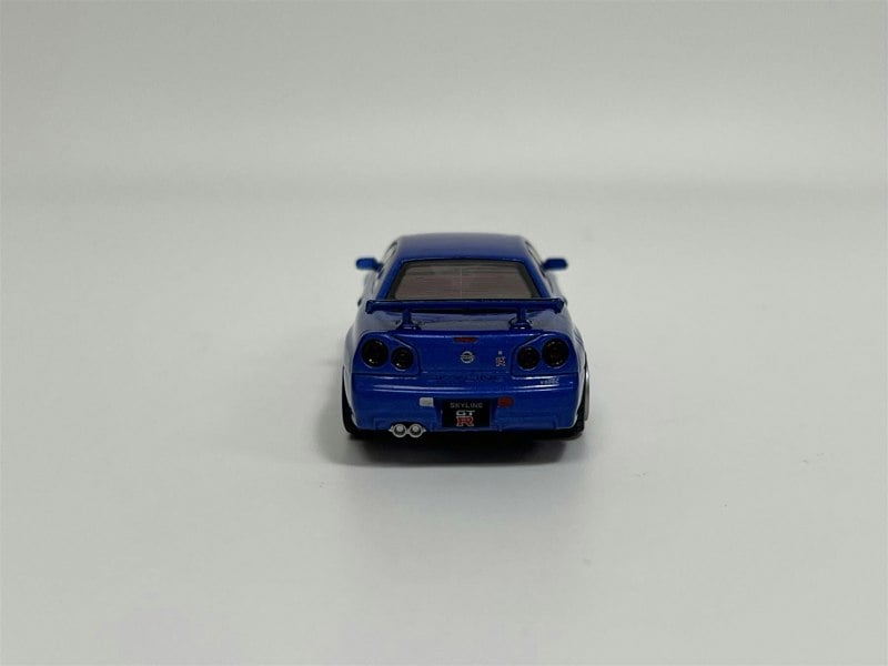 Mini GT Nissan Skyline GTR R34 V Spec Bayside Blue RHD 1:64 Mini GT MGT00759R