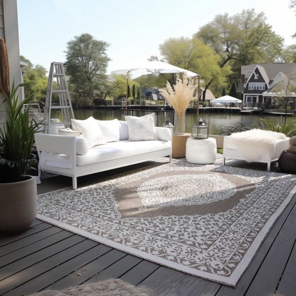Meekly Indoor - Outdoor Reversible Beige Rug