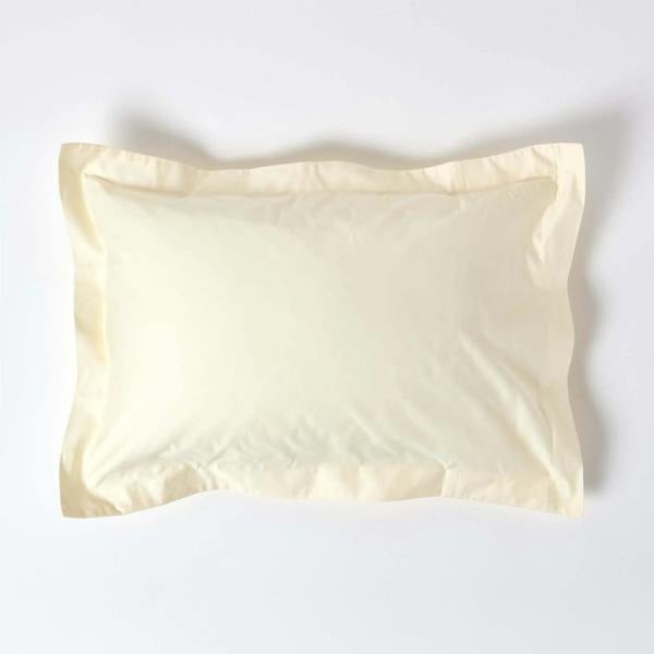 HOMESCAPES Premium 1000 TC Egyptian Cotton Sateen Weave Oxford Pillowcase, Standard Size