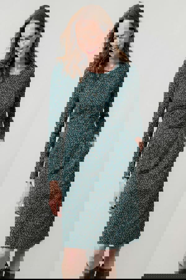 Hannah Organic Cotton Jersey Dress Green | Lily and Me Clothing