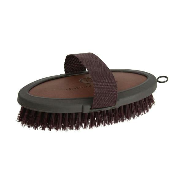 Coldstream Faux Leather Body Brush - Brown/Black - 