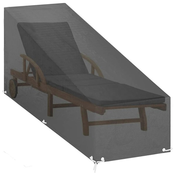 Berkfield Sunlounger Covers 2 pcs 12 Eyelets 200x65x35/60 cm Polyethylene