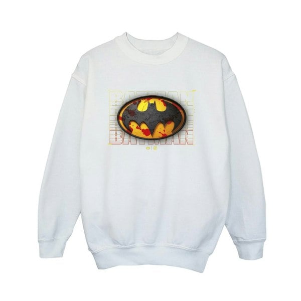 DC Comics Boys The Flash Batman Red Splatter Sweatshirt - White