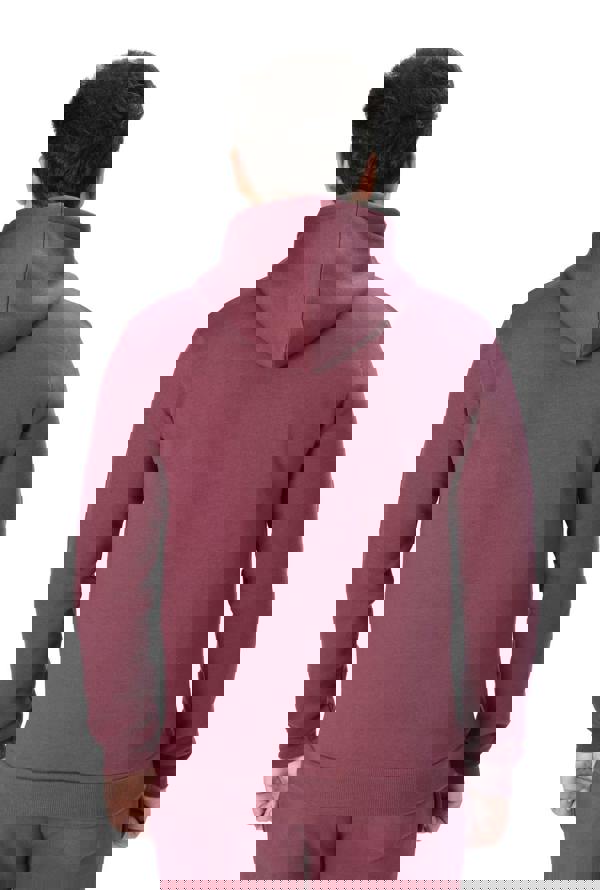 Smart Living Men's Full Zip Hoodie with Soft Touch Fabric and Pockets - Burgundy