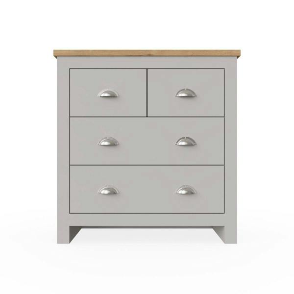Timber Art Design Lisbon Bedroom Chest of Drawers 4 Drawer Storage Cabinet Furniture