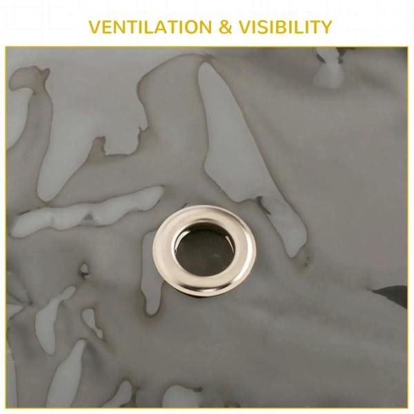 Brown pet cage cover detail with circular ventilation opening and clear viewing panel