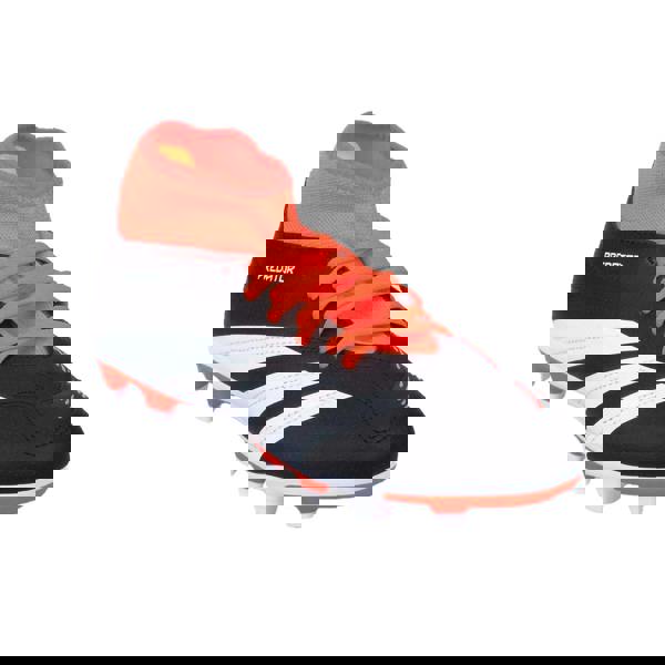 Adidas Childrens/Kids Predator Club Flexible Ground Football Boots - Black/White/Red