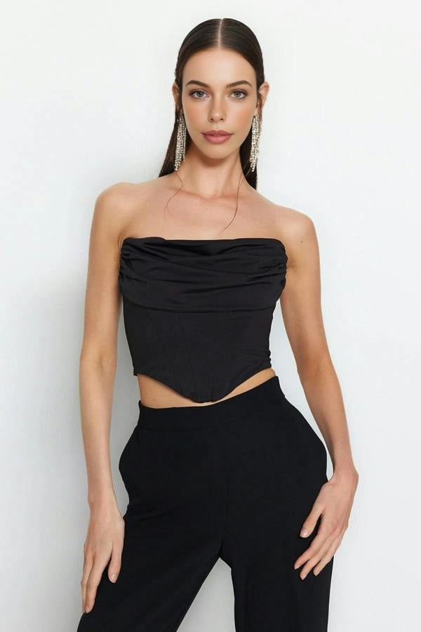 WOVCOR Lined Bustier with Corset Detail