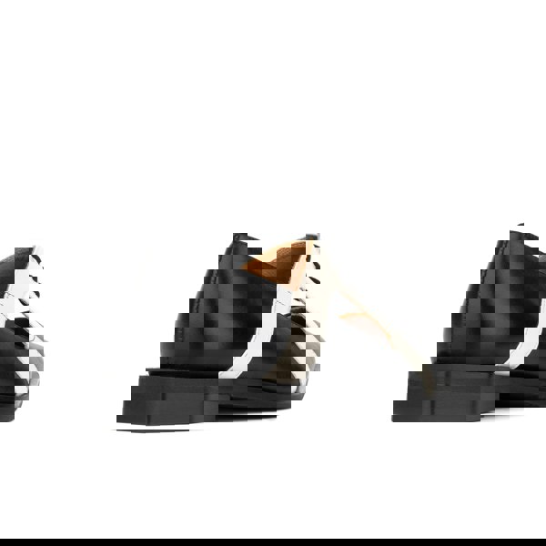 Embassy London Harlowe - Black & White - Women's cutout leather lace up shoe