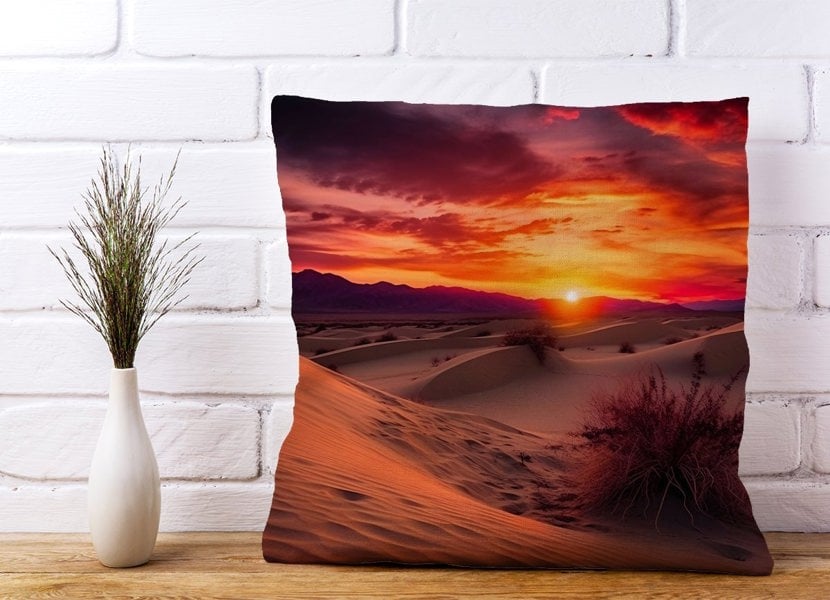 Warren Reed Sunset In The Desert Cushions