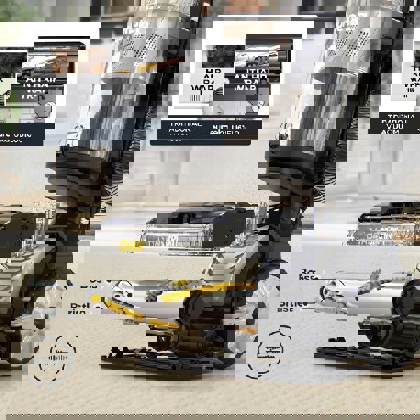 Living and Home Upright Vacuum Cleaner UEU610 with 2.2L Dust Cup, Anti-Tangle & Dual Cyclone Technology, 150° Swivel Steering & LED Lights