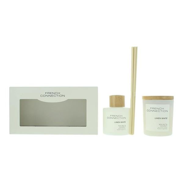 French Connection Pastel Collection Sea Salt & Coconut Diffuser 100ml + Candle 130g