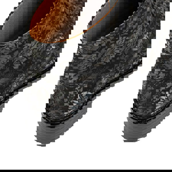 Embassy London Laviva - Black Emboss - Women's round toe wide fitted ankle boot In nubuck leather