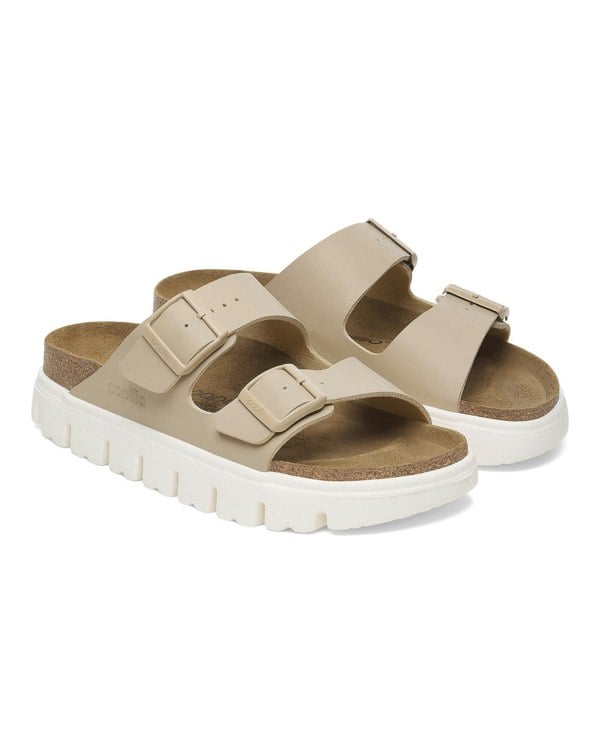 Birkenstock Papillio Arizona Chunky Womens Birko-Flor Sandals - Sandcastle/White