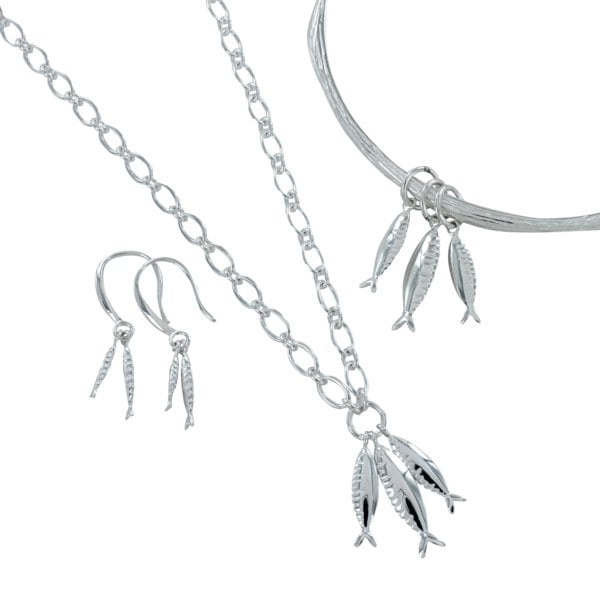 Little Fishes Sterling Silver Necklace - Reeves & Reeves