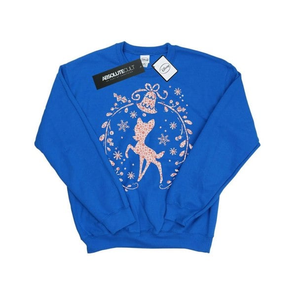 Disney Girls Bambi Christmas Wreath Sweatshirt - Royal Blue