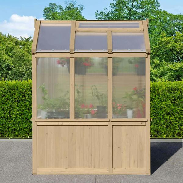 Yardistry Wooden Potting Shed & Greenhouse 6.7ft x 6ft (2.3m x 2m), Meridian Series 100% premium Cedar (Cunninghamia Lanceolata) 3