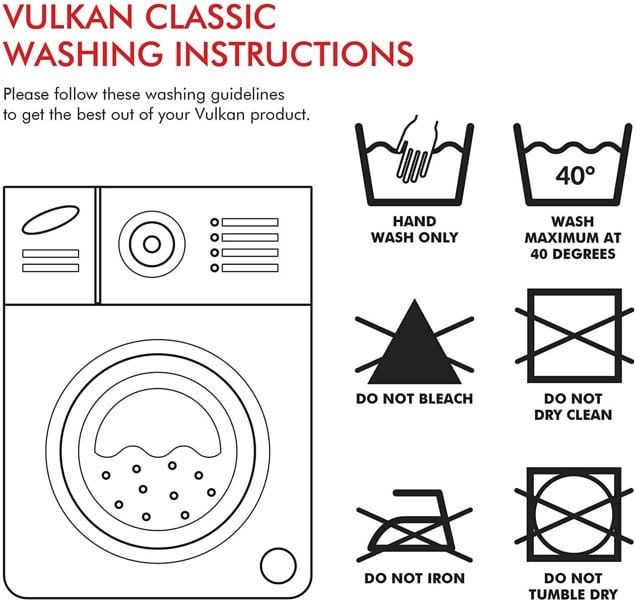 Vulkan Classic Shoulder Support - Washing Instructions