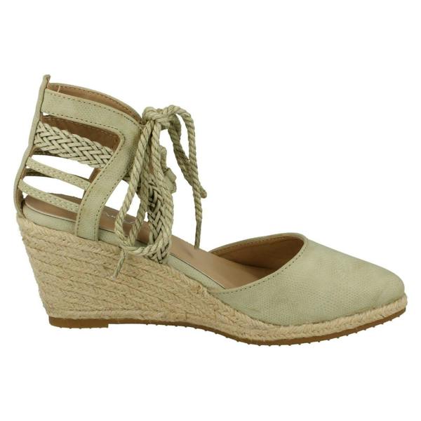 Anne Michelle Ladies Anne Michelle Ankle Lace Up Wedge Sandals