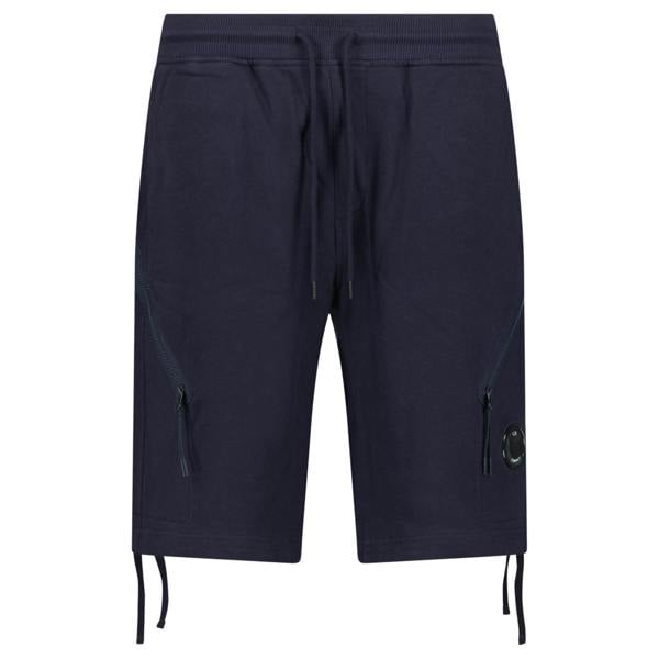 CP Company Diagonal Fleece Lens Shorts Navy - chancefashionco