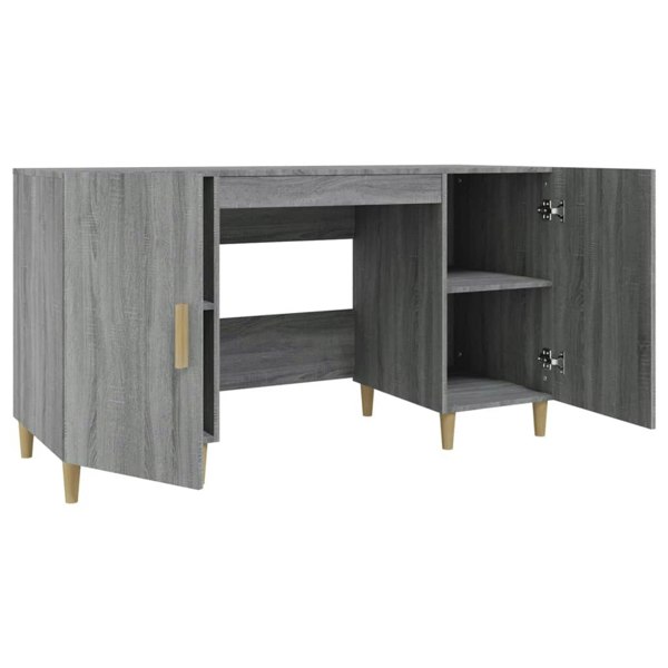 Berkfield Desk Grey Sonoma 140x50x75 cm Engineered Wood