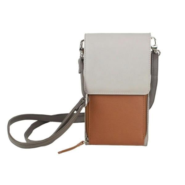 Eastern Counties Leather Eva Leather Handbag - Ivory/Tan