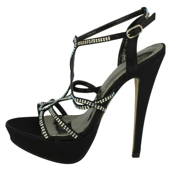 Spot On Ladies Spot On Strappy Heeled Sandals