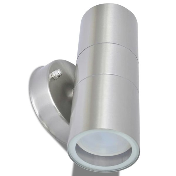 Berkfield Outdoor LED Wall Lights 2 pcs Stainless Steel Up/Downwards