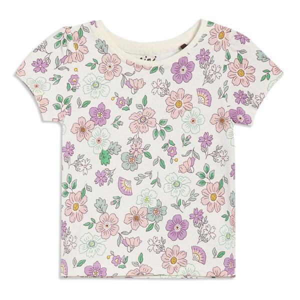 Mini Cuddles Baby Girls Floral 2pc Pinny Set, Multicolour