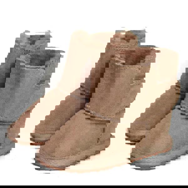 Eastern Counties Leather Baby Frankie Rubber Sole Sheepskin Boots - Camel