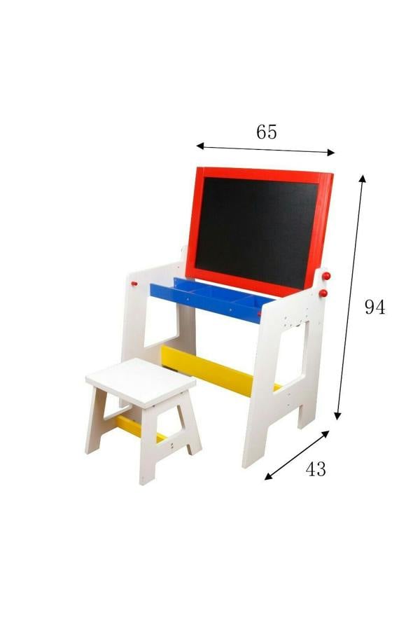 HYGRAD BUILT TO SURVIVE Kids Study Table 2 in 1 Blackboard + Drawing Table & Chair Set For Xmas Birthday