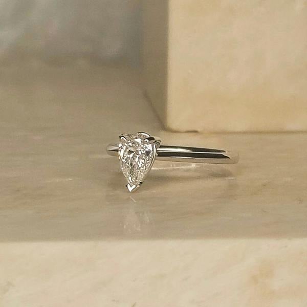 Sarah Layton Platinum Pear Cut Diamond Engagement Ring - 0.70ct