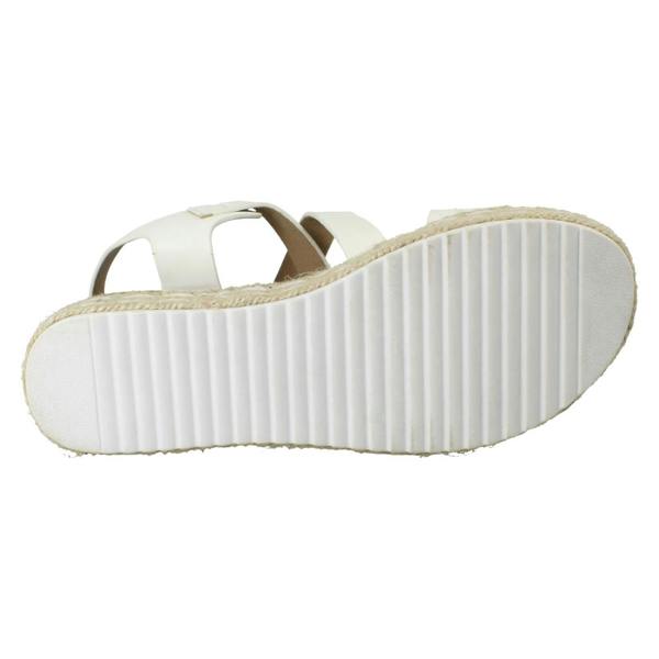 Savannah Ladies Savannah Cross Strap Platform Buckle Fastening Casual Sandals F12094