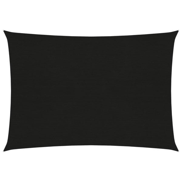 Berkfield Sunshade Sail 160 g/m�__ Black 3x4.5 m HDPE
