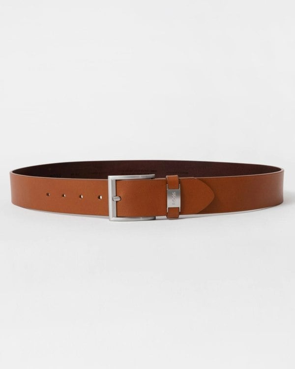 BOSS Orange Connio Mens Leather Belt NOS - Medium Brown 210